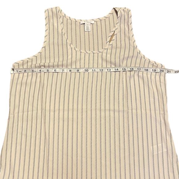 Daily Ritual White Black Striped Racerback Tank Top Size 14 - Picture 5 of 6